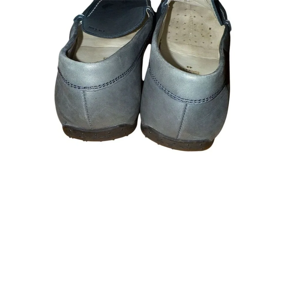 GEOX Men's‎ Navy Blue Leather Moccasins Loafers Size 10 Casual Shoes EU 43